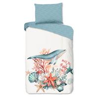 WENDEBETTWÄSCHE OCEAN - Blau/Weiß, Design, Textil (140/200cm)