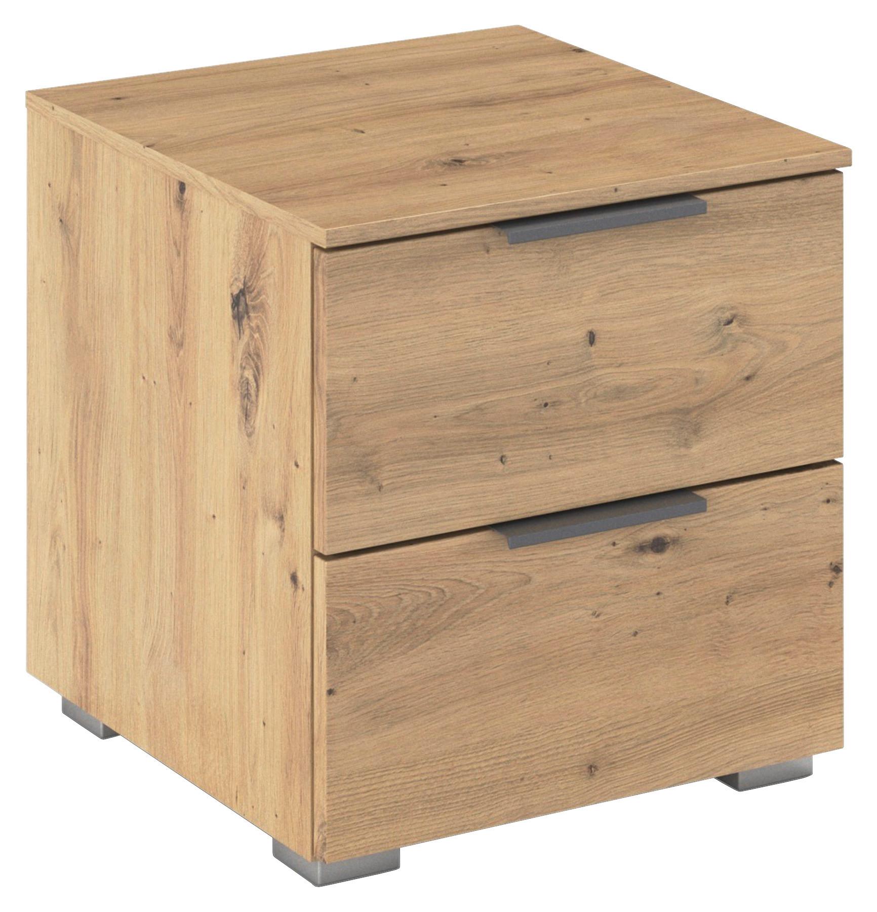 Nachtkästchen Alabama Eiche Artisan Dekor B: 40cm - Alufarben/Eiche Artisan, MODERN, Holzwerkstoff (40/42/42cm) - Rauch Möbel