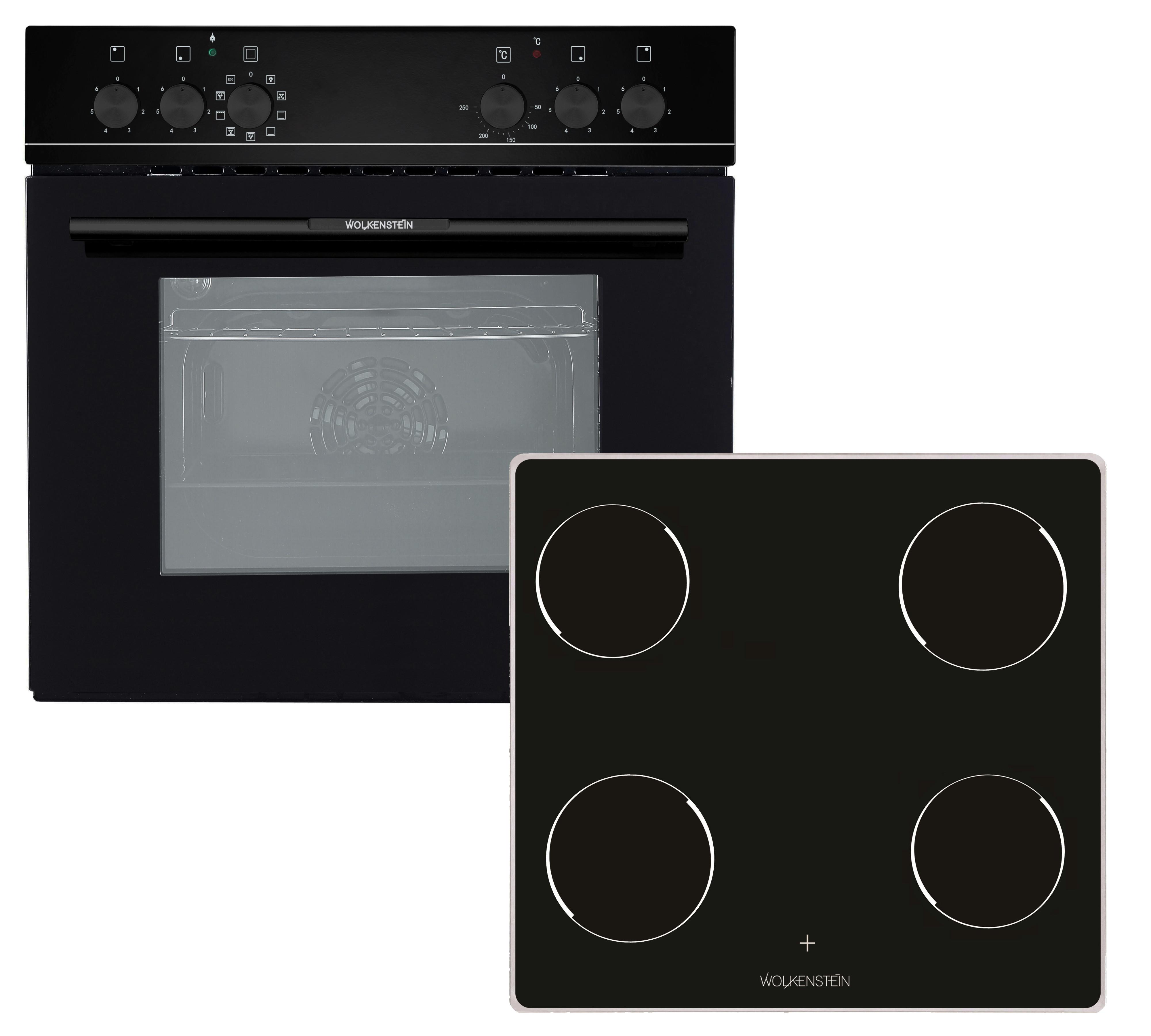 Herdset Wmoc 80 Schwarz B: 59,5 cm