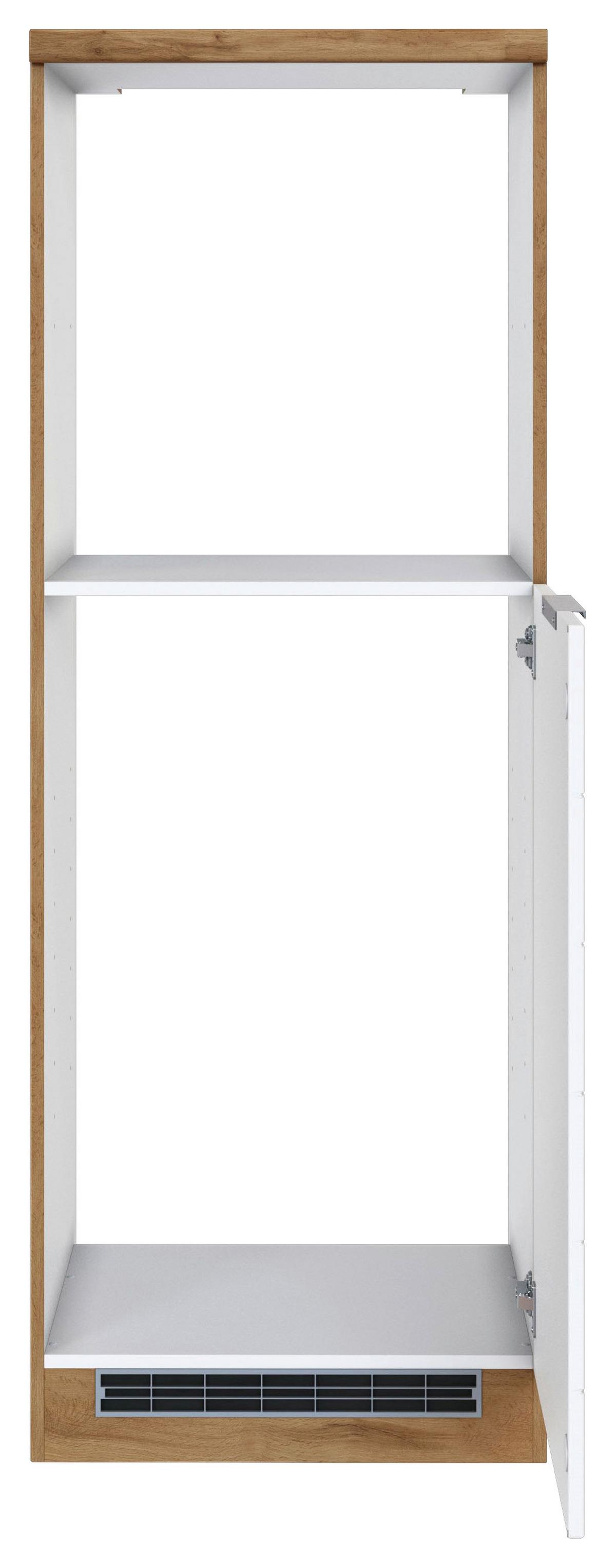 Backofen-/Kühlschrank- Umbauschrank Florenz B: 60 cm - Eiche Wotan/Weiß, Design, Holzwerkstoff (60/166/60cm) - Held