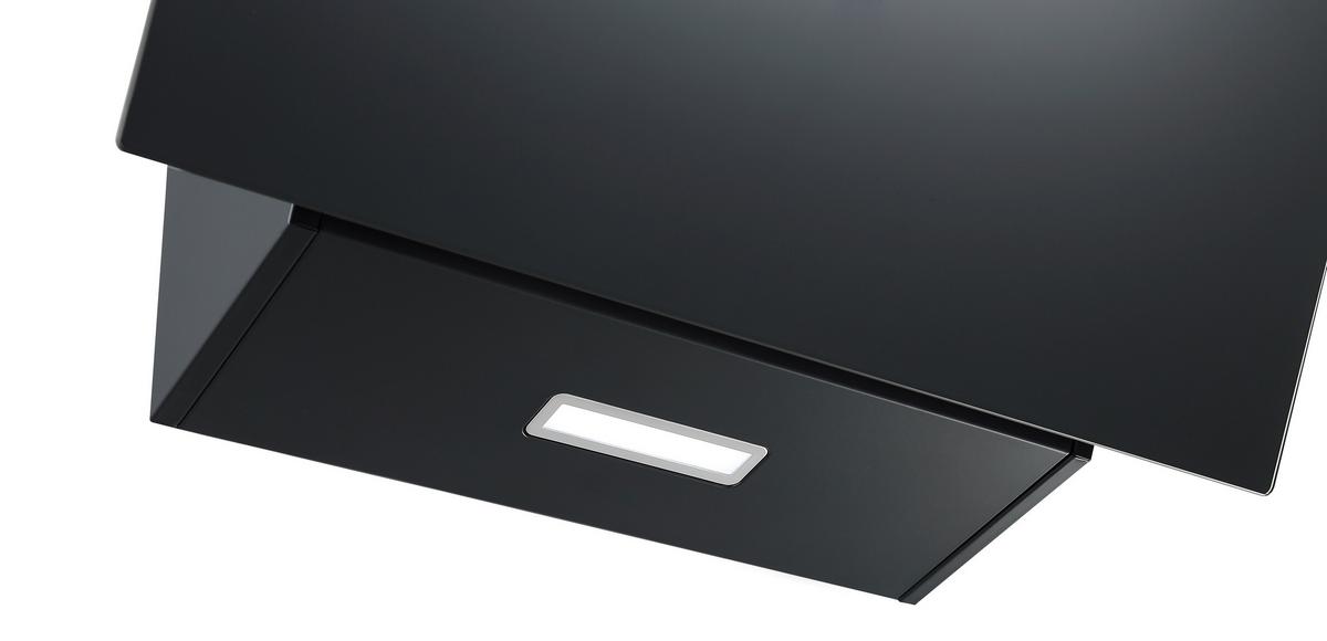 Kopffreihaube Respekta Solea Metall/Glas Schwarz B: 90 cm - Schwarz, Trend, Glas/Metall (90/76,4-114,4/38,2cm) - Respekta