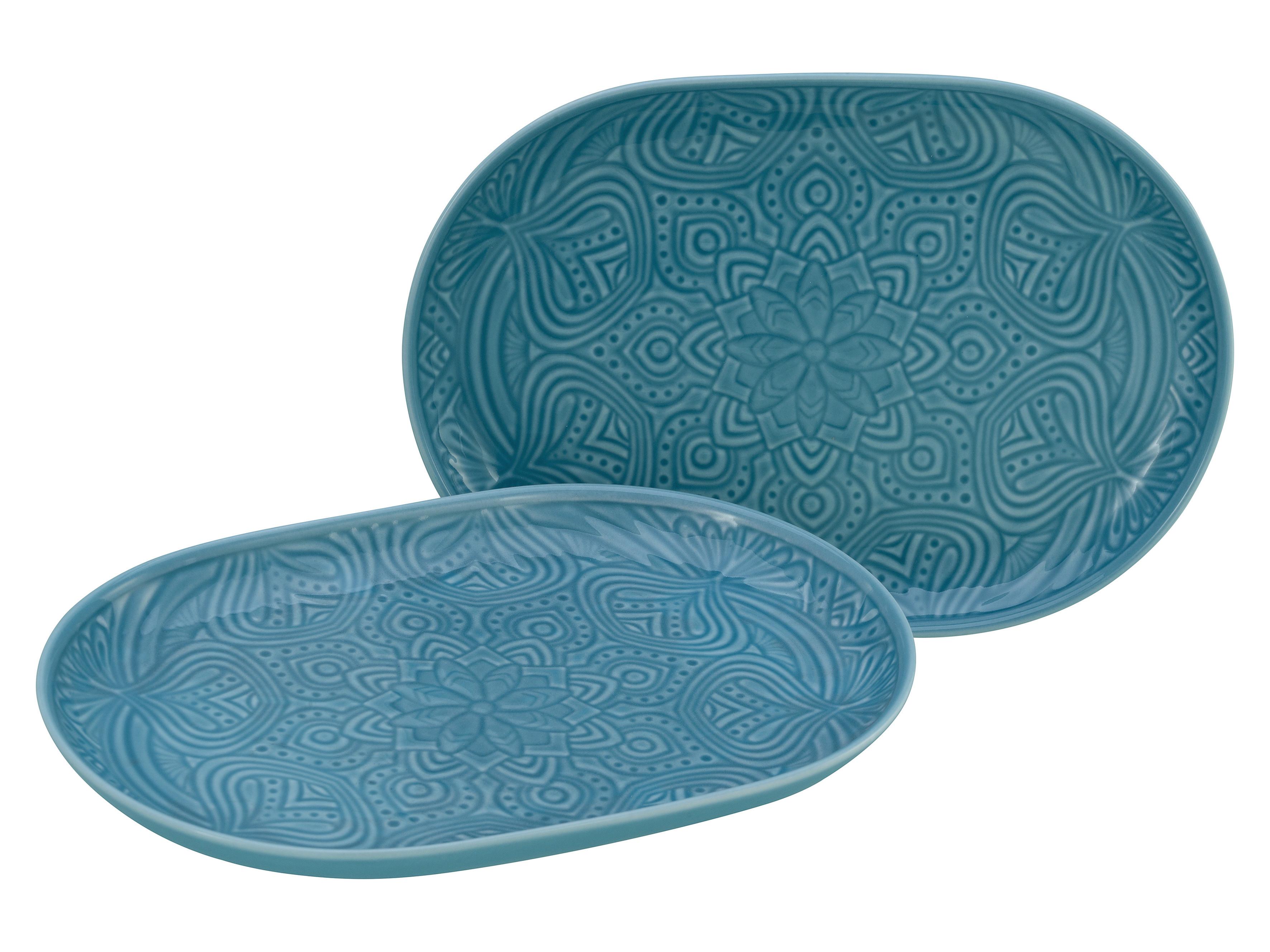 Servierplatten-set 21625 Orient Mand. Aquam - Hellblau, Trend, Keramik - Creatable