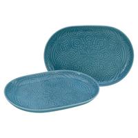Servierplatten-Set 21625 Orient Mand. Aquam - Hellblau, Trend, Keramik - Creatable