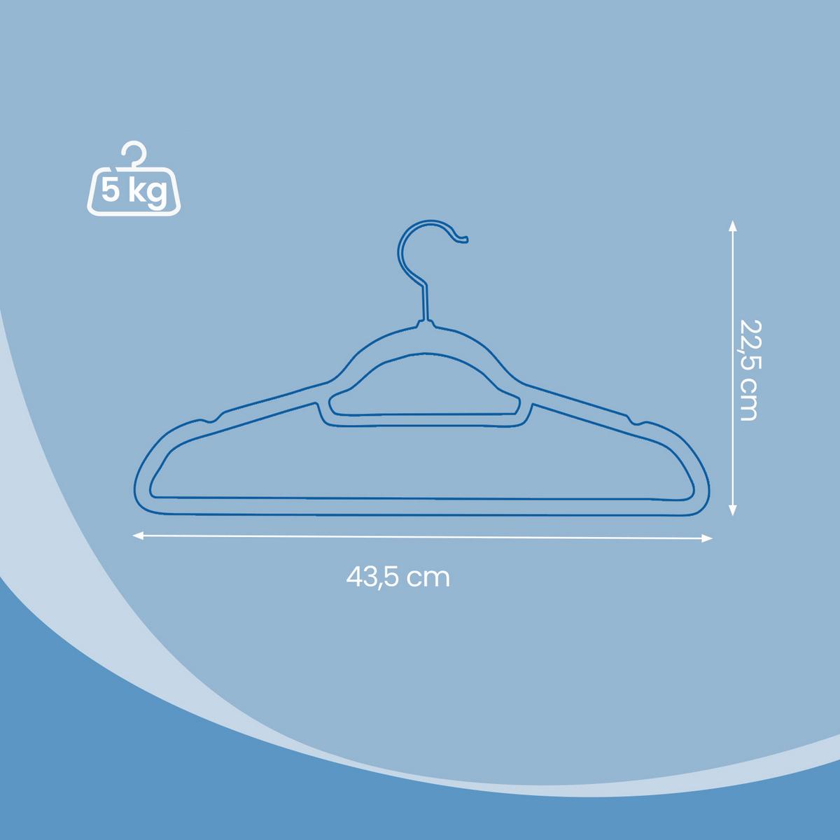 Kleiderbügel Weiß B: 42,7 Cm - Weiß, Basics, Kunststoff/Metall (42,7/22/0,6cm)