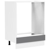 Herdumbauschrank Fasola Weiß/Anthrazit B: 60 cm - Anthrazit/Weiß, Trend, Holzwerkstoff/Kunststoff (60/82/46cm) - MID.YOU