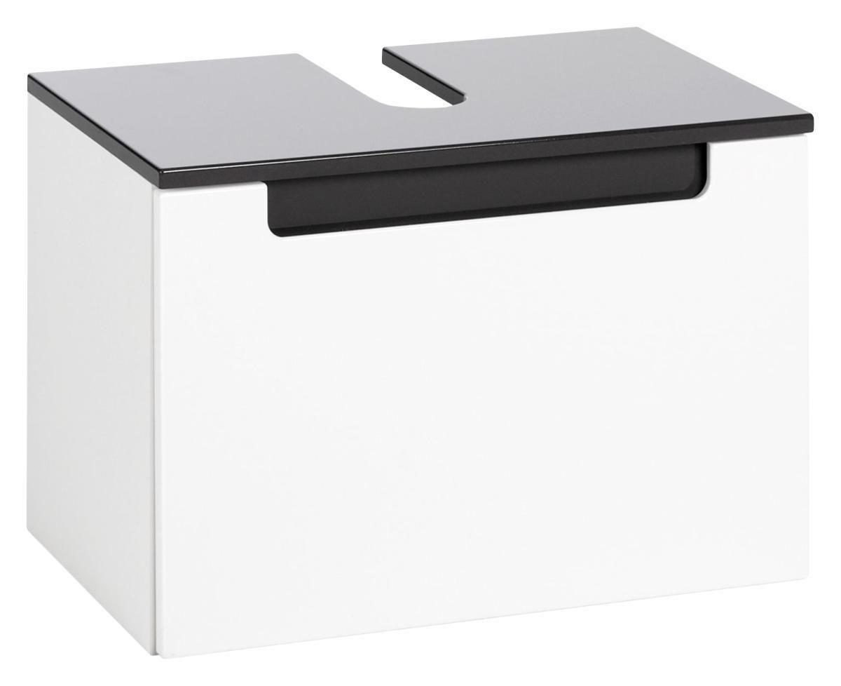 Waschbeckenunterschrank Siena B: 60 cm Weiß/Anthrazit - Anthrazit/Weiß, MODERN, Holzwerkstoff (60/40/35cm) - Held