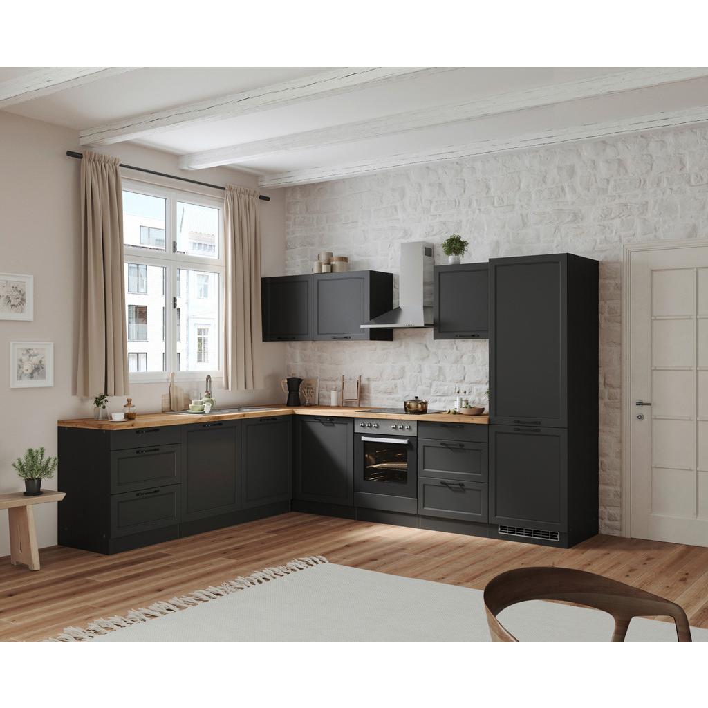 Eckküche Meran Ohne Geräte 240x300 Cm Grau/eiche Dekor