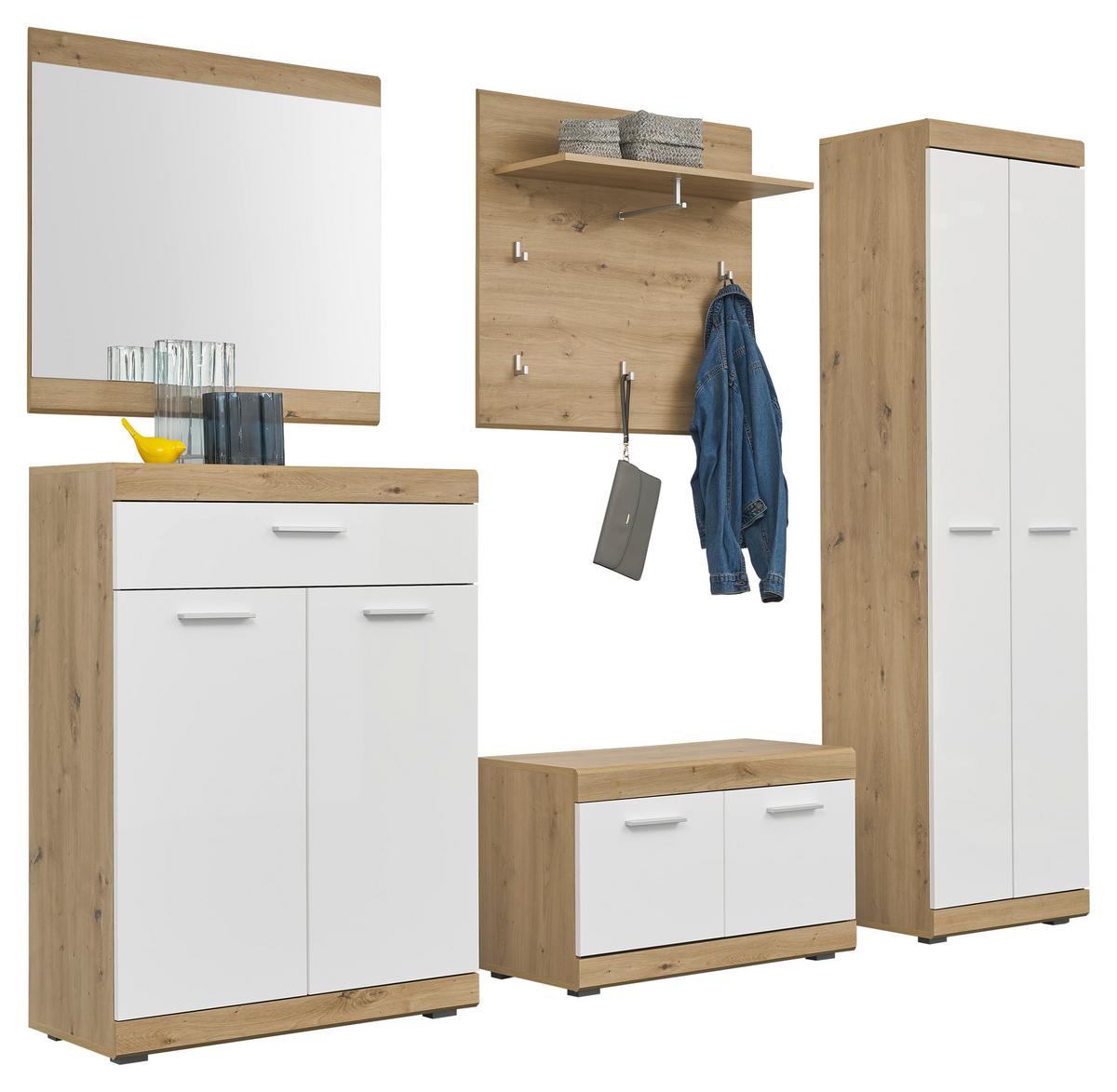 Wandspiegel Nola Eiche Artisan B: 80 Cm - Eiche Artisan, Design, Glas/Holzwerkstoff (80/75/2cm) - MID.YOU