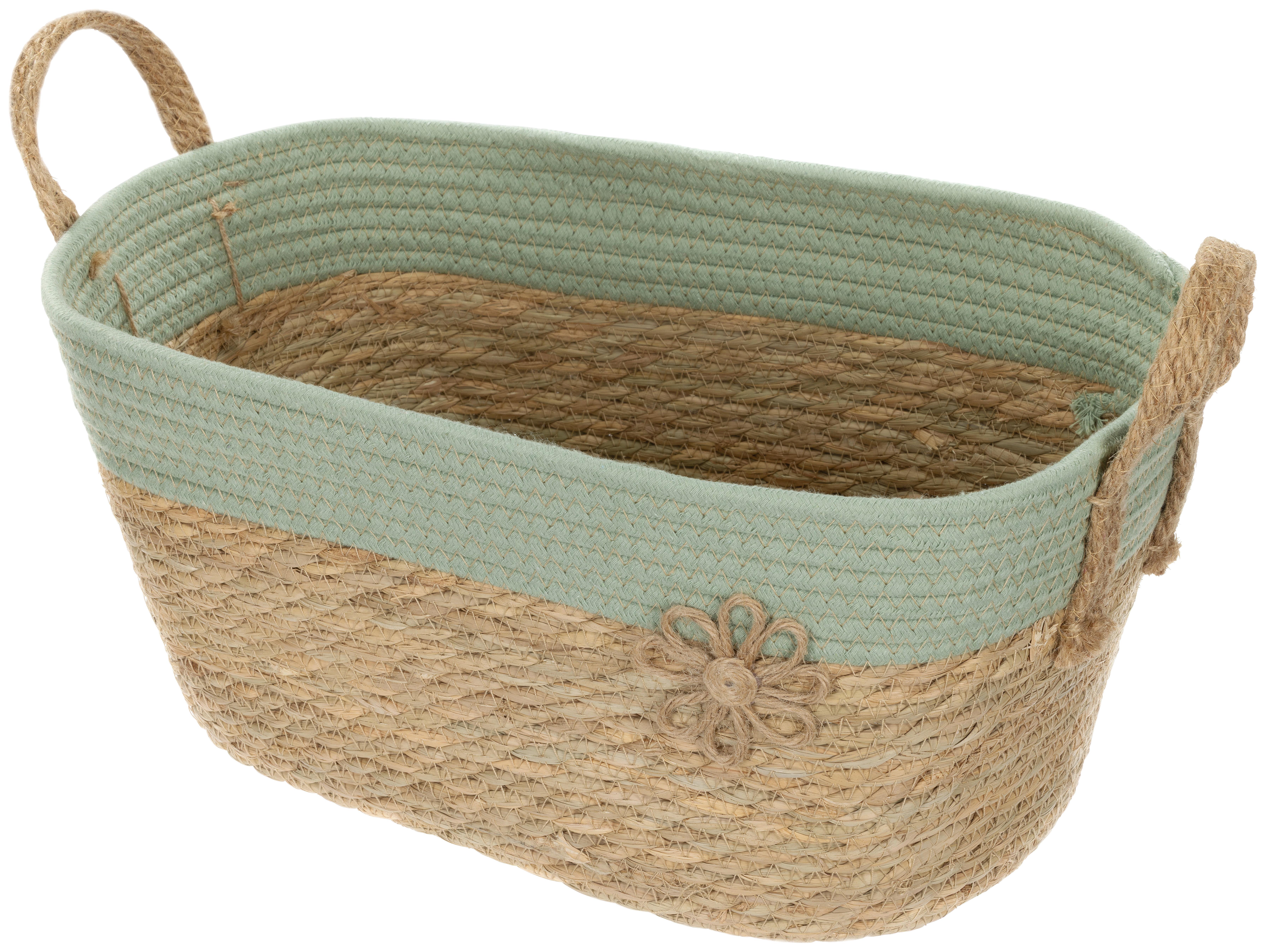 Korb Mou Aus Jute In Grün