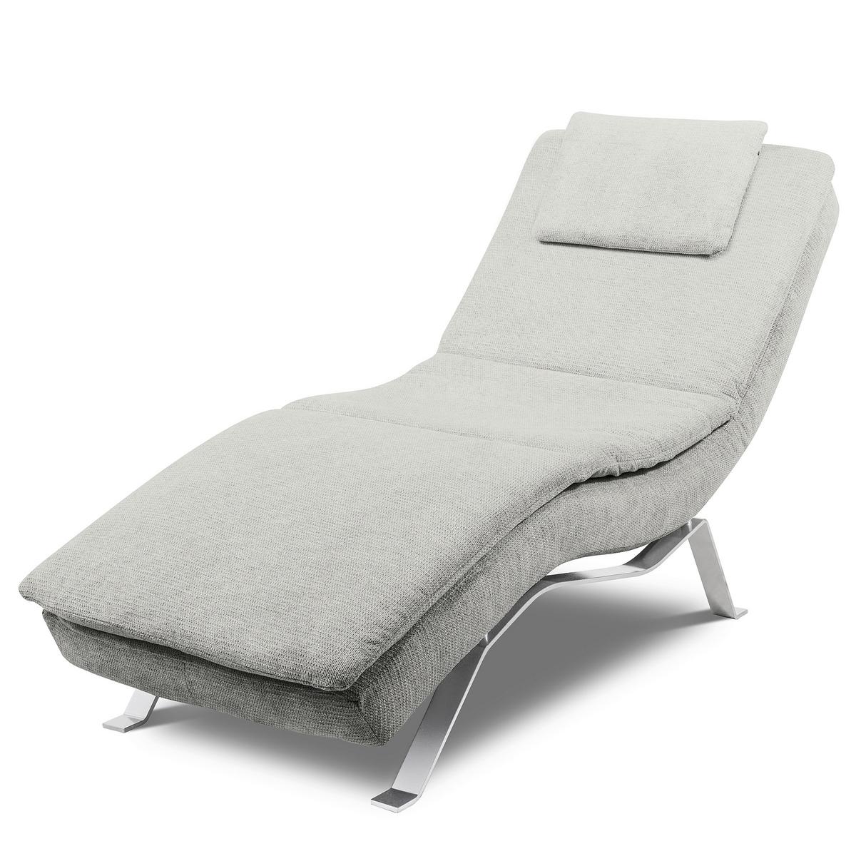 RELAXLIEGE Grau B: 65 cm - Silberfarben/Grau, Design, Textil (65/95/171cm) - Celina Home