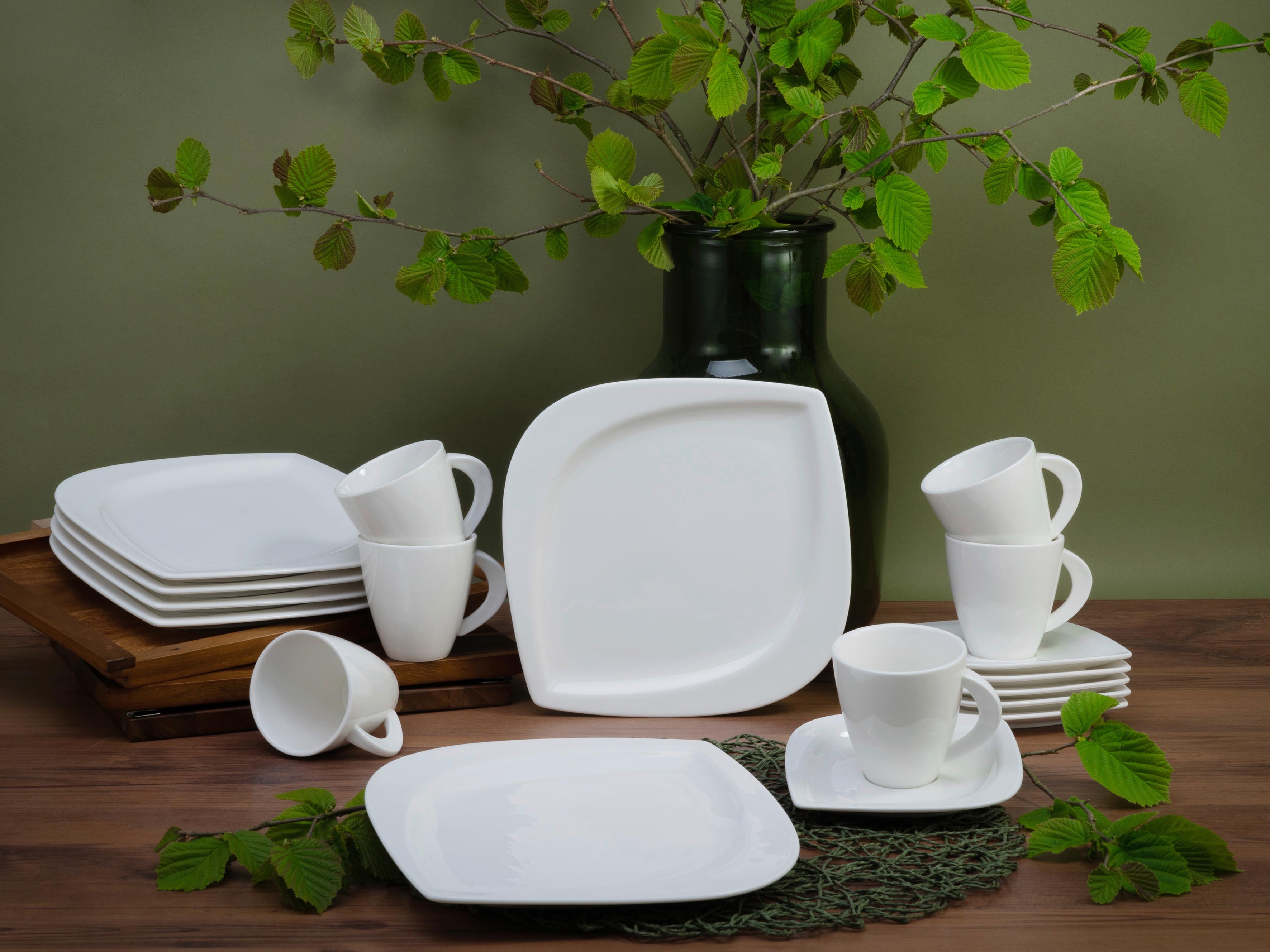 Kaffeeservice Porzellan 6 Personen Geschirr Set - Creme, Basics, Keramik (31/27/32cm) - Creatable