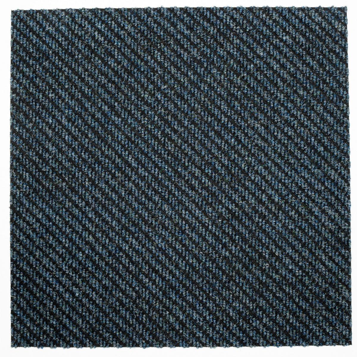 Teppichfliese Blau Centaur 50x50 cm Florhöhe 4 mm - Blau, Basics, Textil (50/50cm)