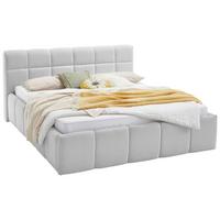 Čalouněná postel ASCONA 160x200, světle šedá - černá/světle šedá, Konvenční, textil/plast (160/200cm)