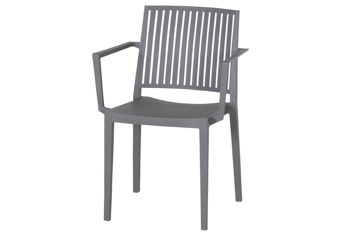 Stapelstuhl T20111 - Grau, Basics, Kunststoff (57/80/56cm) - Siena Garden