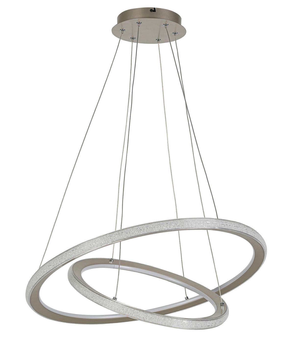 LED-Hängeleuchte Caprice - Champagner, Basics, Kunststoff/Metall (61/120cm) - Luca Bessoni