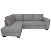 Ecksofa John Grau S: 178x239 cm - Schwarz/Grau, Trend, Textil (178/239cm)