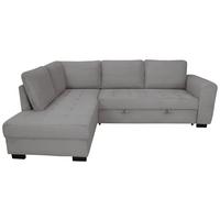 Ecksofa John Grau S: 178x239 cm - Schwarz/Grau, Trend, Textil (178/239cm)