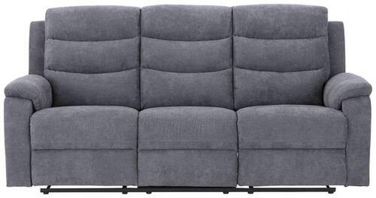 TŘÍMÍSTNÁ POHOVKA MANCHESTER-BASED- - šedá/černá, Konvenční, textil/plast (208/102/93cm) - Based