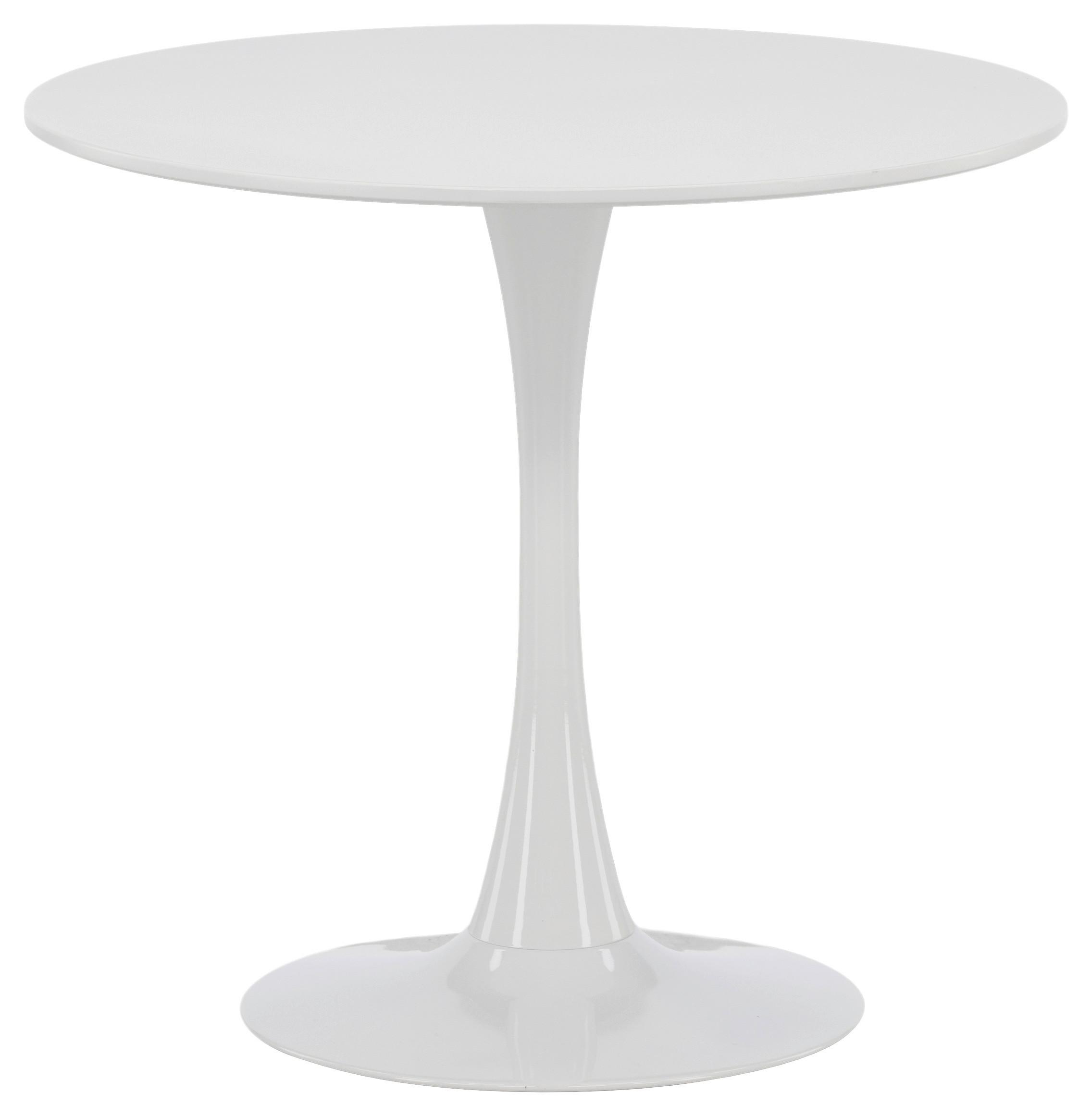 Esstisch Hamden - Hellgrau/Weiß, Design, Holzwerkstoff/Metall (80/80/75cm) - Livetastic