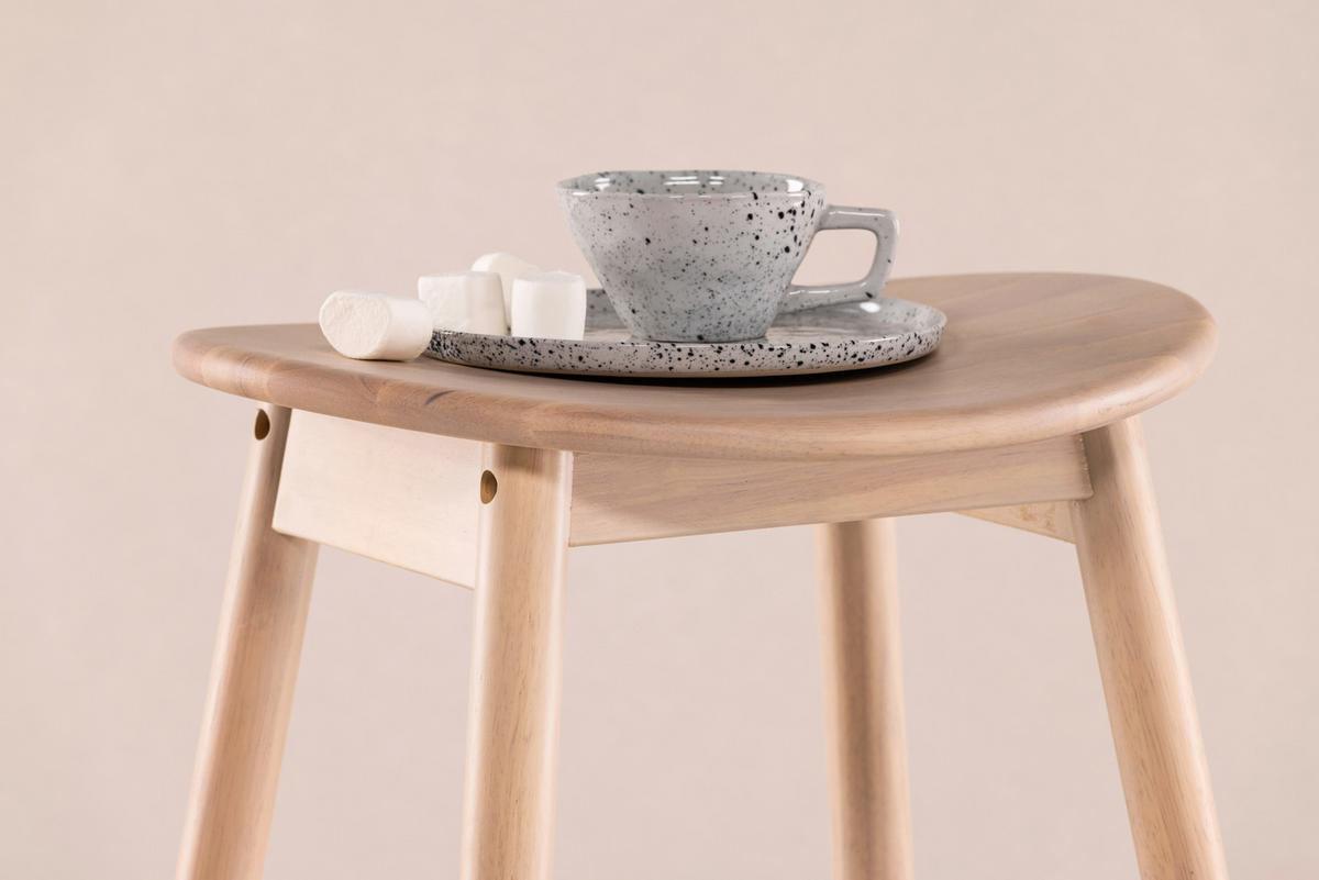 Barhocker Orust - Beige, Design, Holz (43,5/76,5/37cm) - Livetastic