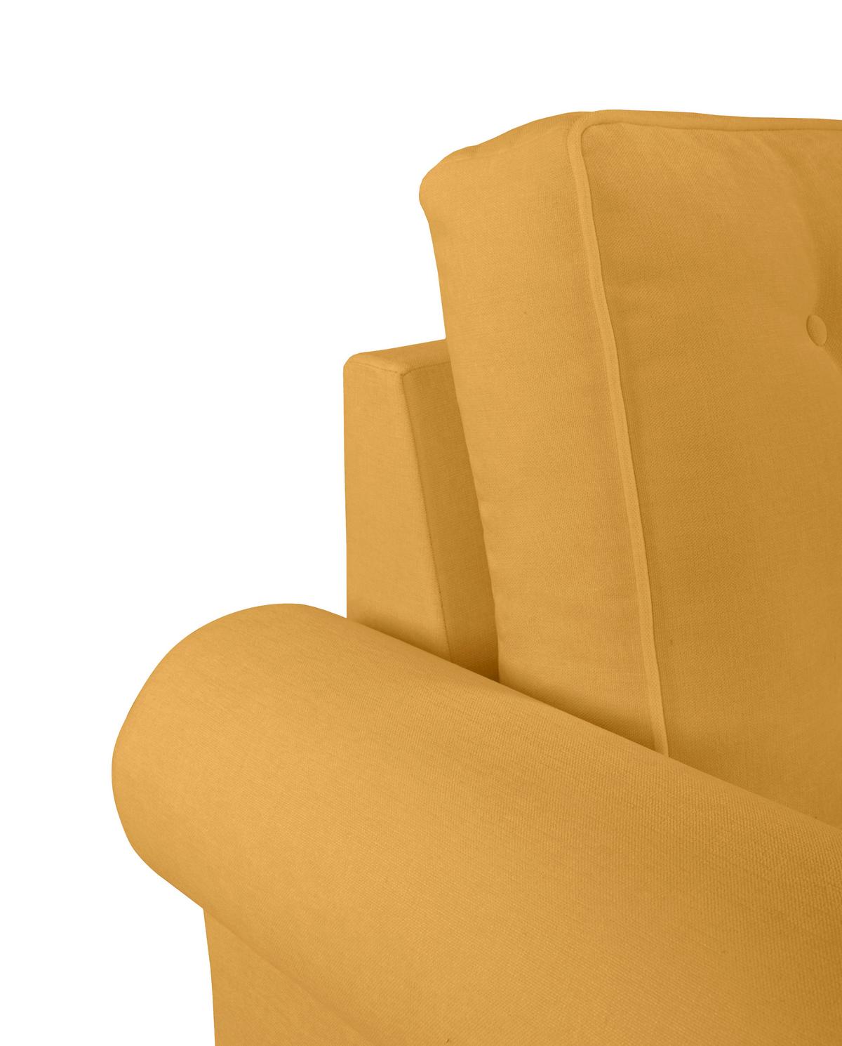 Sessel Arles, Gelb 48 B: 93 Cm - Gelb/Buchefarben, Design, Textil (93/89/82cm) - MID.YOU