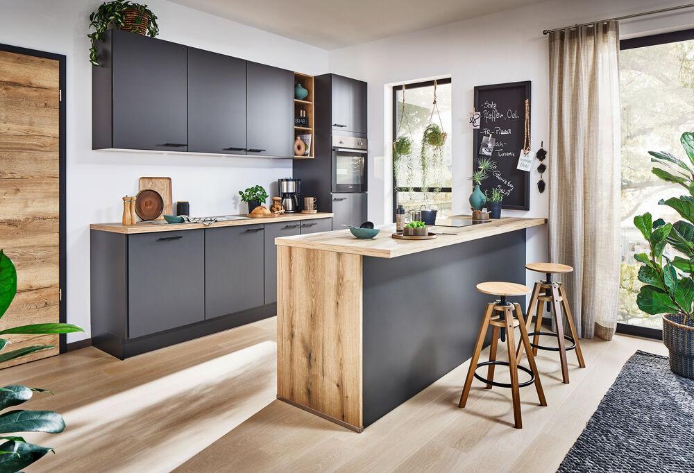 Einbauküchen Pn 210 Frei Planbar Modernes Design - Holzwerkstoff - Pino