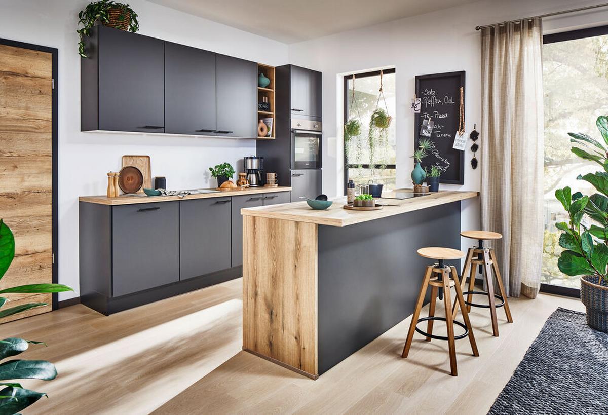 Einbauküchen Pn 210 Frei Planbar Modernes Design - Holzwerkstoff - Pino