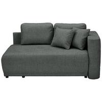 Recamiere Nello Anthrazit mit Schlaffunktion - Anthrazit/Schwarz, KONVENTIONELL, Textil (171/73/93cm) - MID.YOU