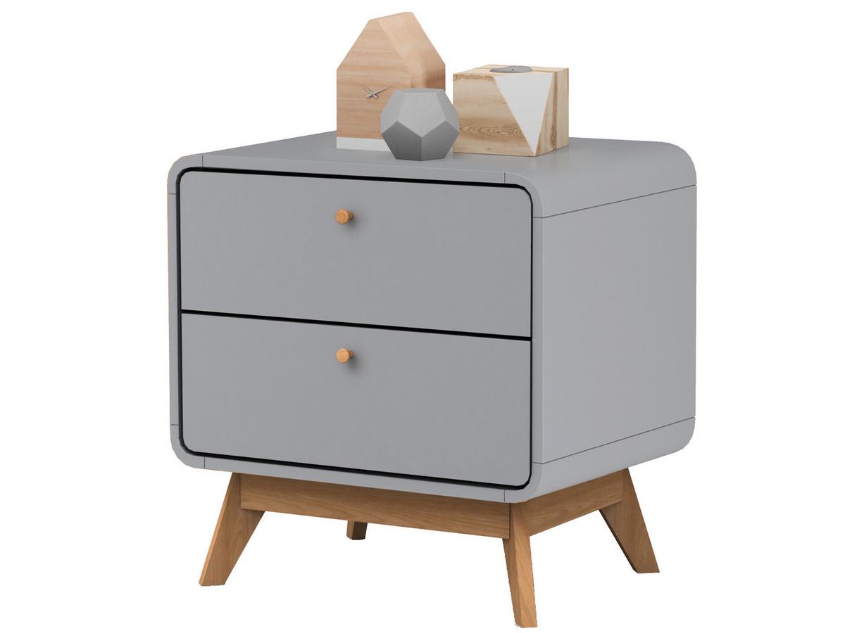Nachttisch Cassie Grau B: 51 Cm - Eichefarben/Grau, Design, Holz/Holzwerkstoff (51/53/39cm) - MID.YOU