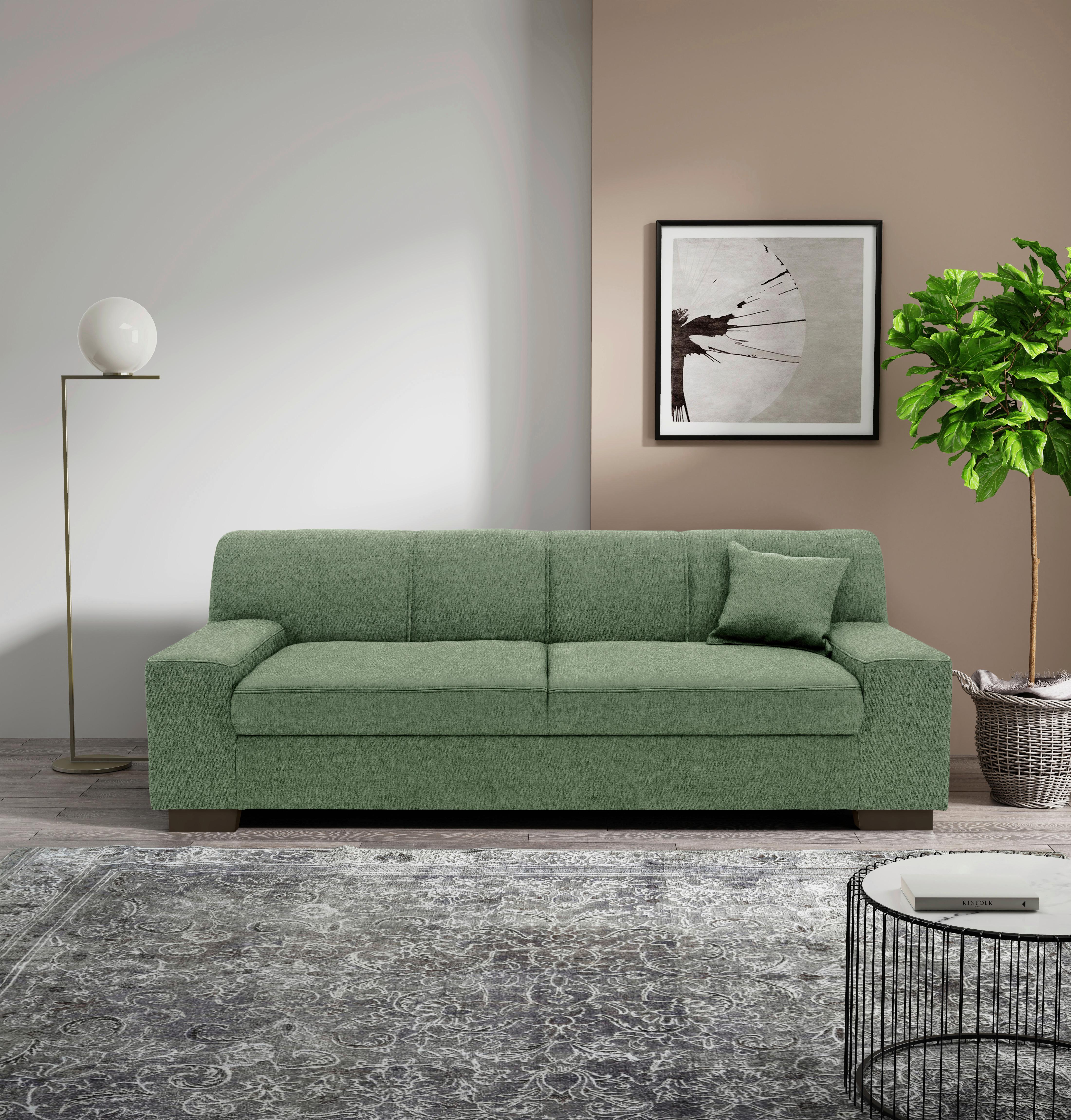 2-sitzer-sofa Norma Grün - Wengefarben/Grün, Design, Textil (194/74/85cm) - MID.YOU