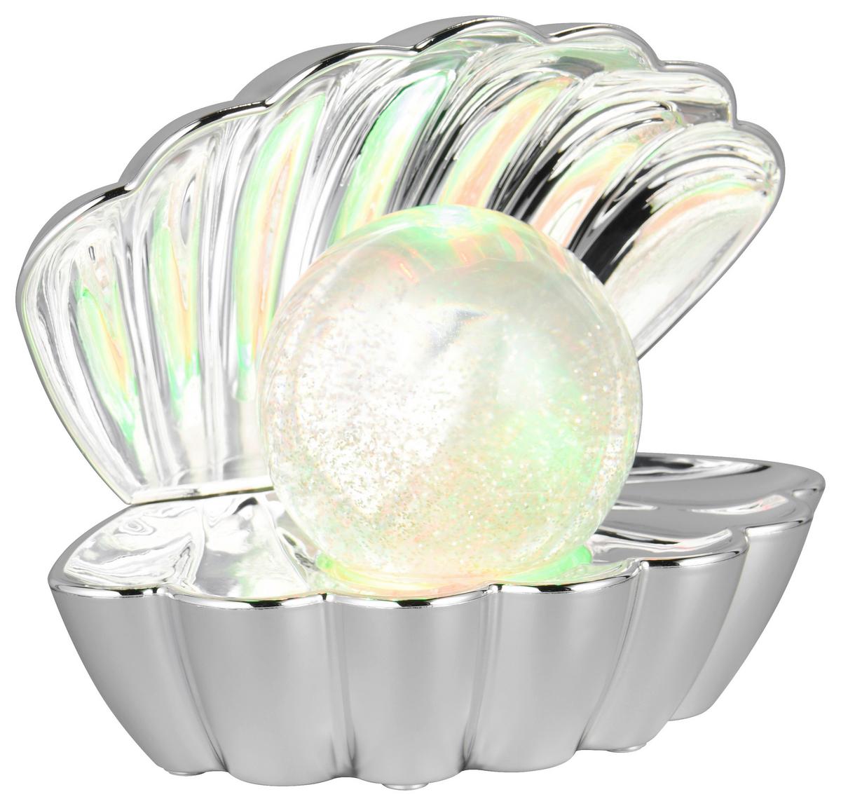 LED-Dekoleuchte Shelly - Chromfarben, Basics, Kunststoff/Metall (17,5/14,5/12,5cm) - Luca Bessoni