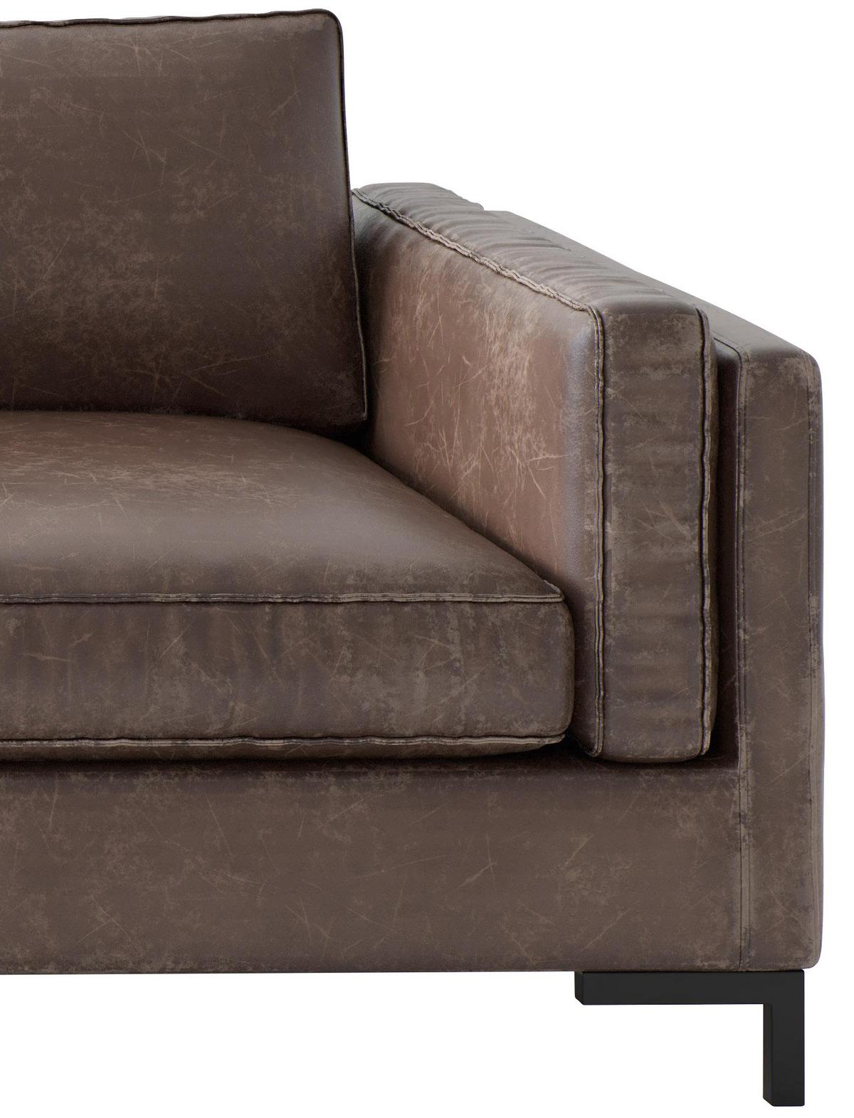 Ecksofa Packo Braun S: 160x265 cm - Schwarz/Braun, Design, Textil (160/265cm) - Livetastic