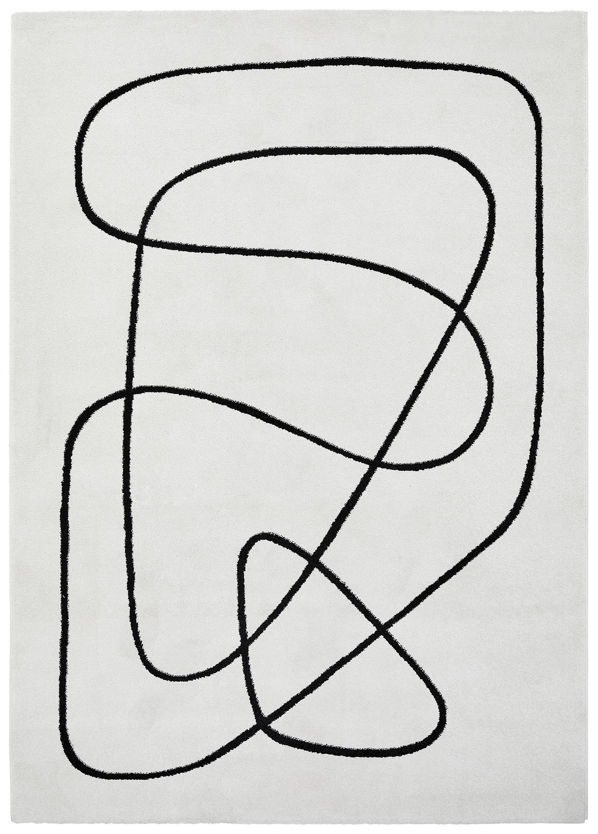 Webteppich Artist - Schwarz/Weiß, Design, Textil (133/200cm) - Esprit