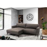 Ecksofa Prince Hellbraun S: 163x240 cm - Hellbraun/Schwarz, Design, Textil (163/240cm) - MID.YOU