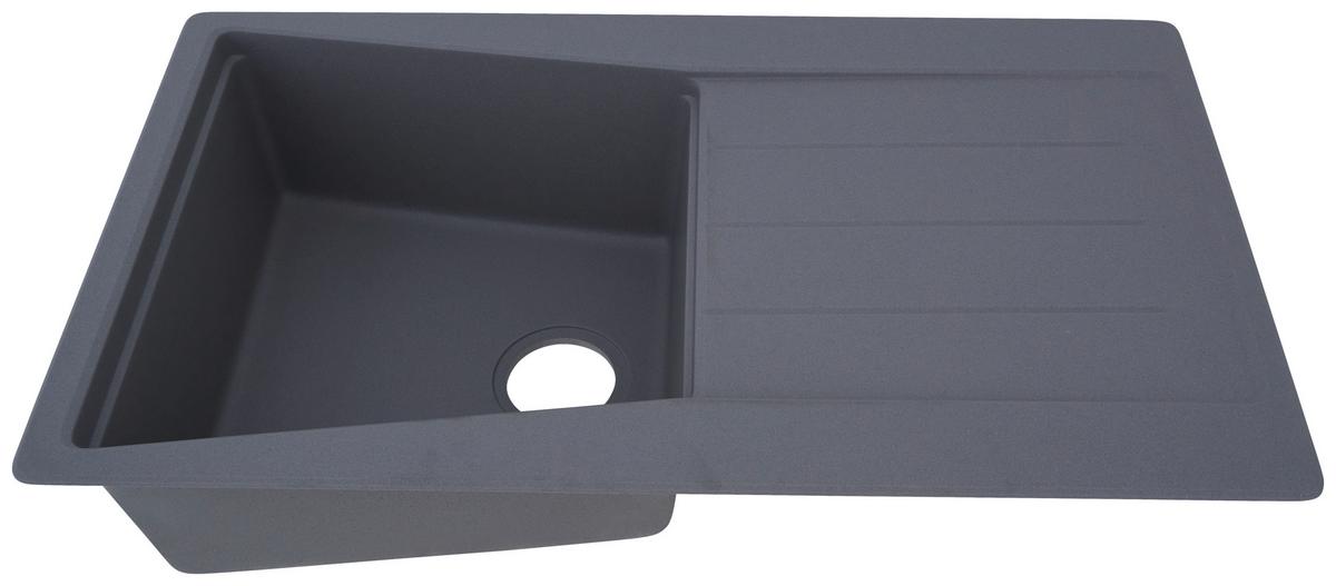 Spüle Respekta Stein Bxt: 86x50 cm - Grau, Trend, Stein (86/20/50cm) - Respekta