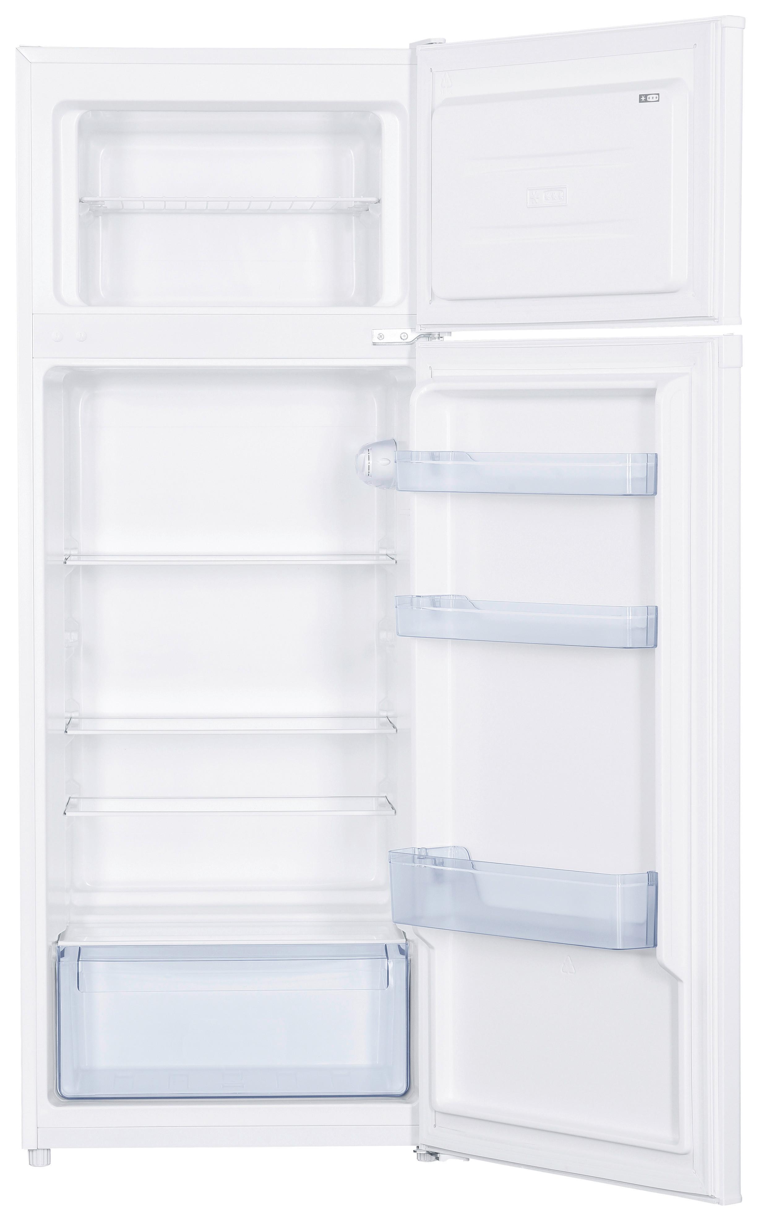 Kühl-Gefrierkombination Kgs 2040 Weiß 163+41 L - Weiß, Basics, Glas/Kunststoff (55/143/55cm) - Nabo