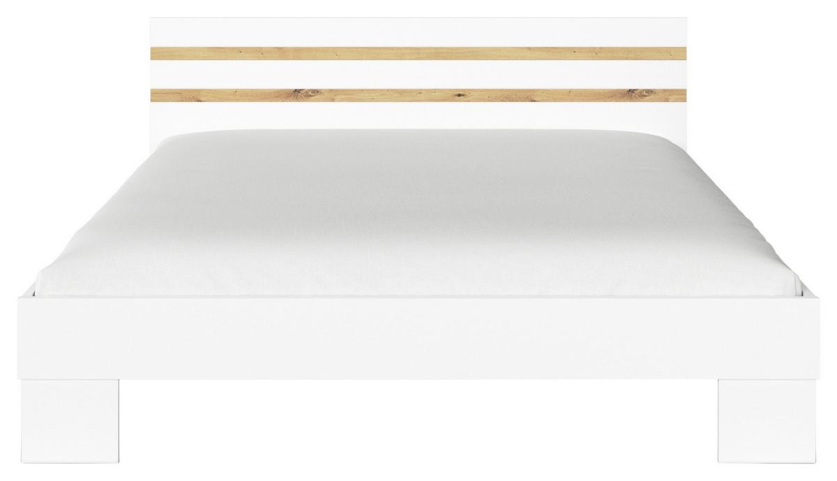 Ágykeret Foster 180/200 Cm - Artisan tölgy/fehér, Konventionell, faalapú anyag (180/200cm)
