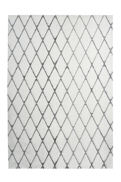 Hochflor Teppich Anthrazit/ Weiß Vivica 160x230 cm - Anthrazit/Weiß, Design, Textil (160/230cm) - Kayoom