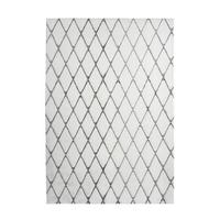 Hochflor Teppich Weiß/ Anthrazit Vivica 80x150 cm - Anthrazit/Weiß, Design, Textil (80/150cm) - Kayoom