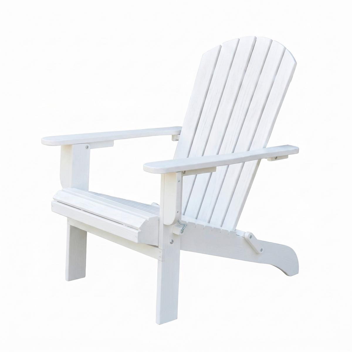 Garten-Relaxsessel Akazie - Weiß, Basics, Holz (84/69/93cm)