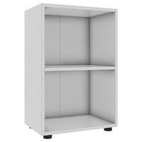Regál na šanóny Ulas š: 49 cm, bílá - bílá/černá, Moderní, kompozitní dřevo/plast (49/74/32cm) - MID.YOU