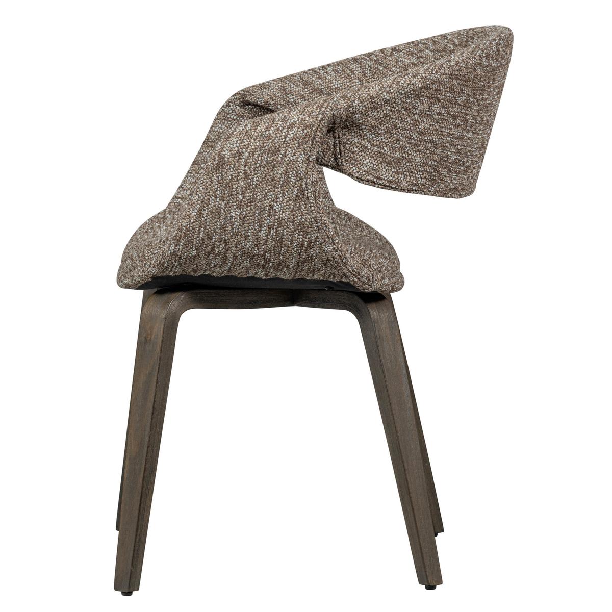 Armlehnstuhl-Set Yossi Braun/Dunkelbraun B: 57cm - Dunkelbraun/Braun, MODERN, Holzwerkstoff/Textil (57/78/57cm) - Livetastic