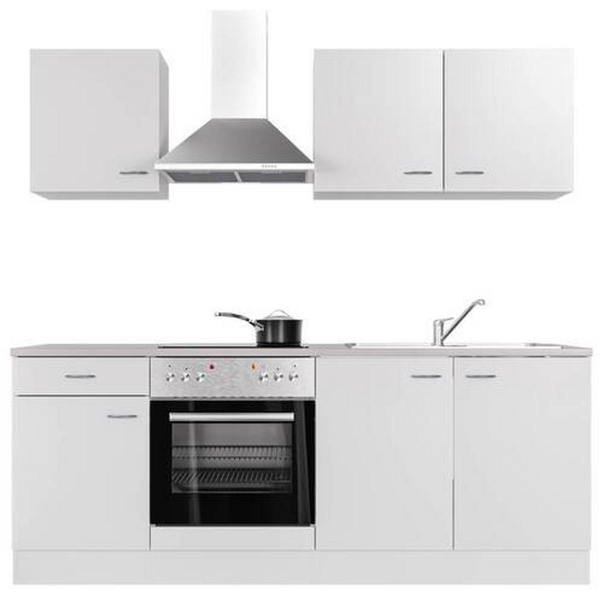 Küchenblock Wito G-210-1601-036 - Hellgrau/Weiß, MODERN, Holzwerkstoff (210cm) - FlexWell
