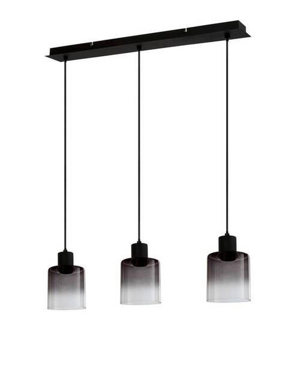 Hängeleuchte Medina H: 120 Cm 3-Flammig Mit Rauchglas - Multicolor, ROMANTIK / LANDHAUS, Glas/Metall (62/12/120cm) - James Wood