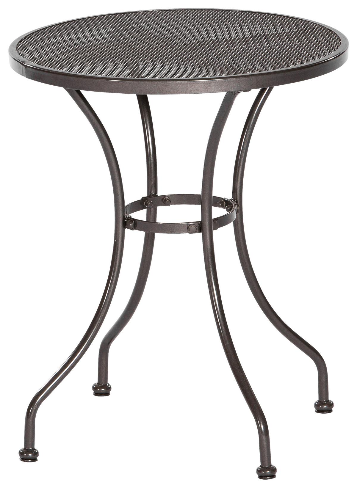 Gartentisch Delos Metall ⌀ 60 Cm - Graphitfarben, MODERN, Metall (60/60/75cm) - Gardenson