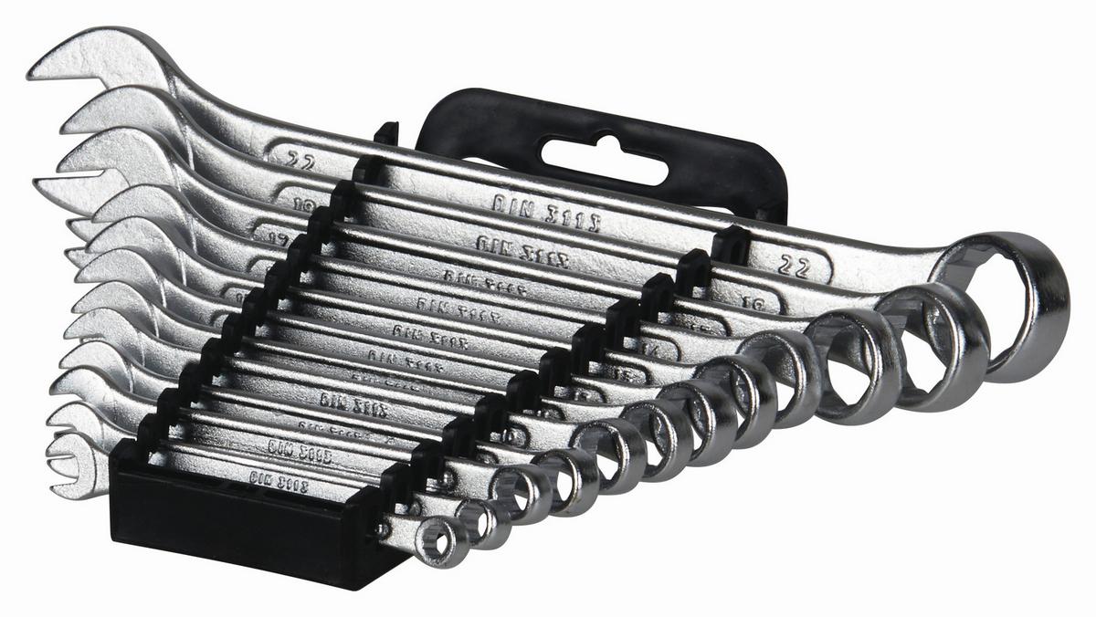 Gabelschlüssel-Satz Farell 12--Teilig. Aus Crv-Stahl - Silberfarben, KONVENTIONELL, Metall