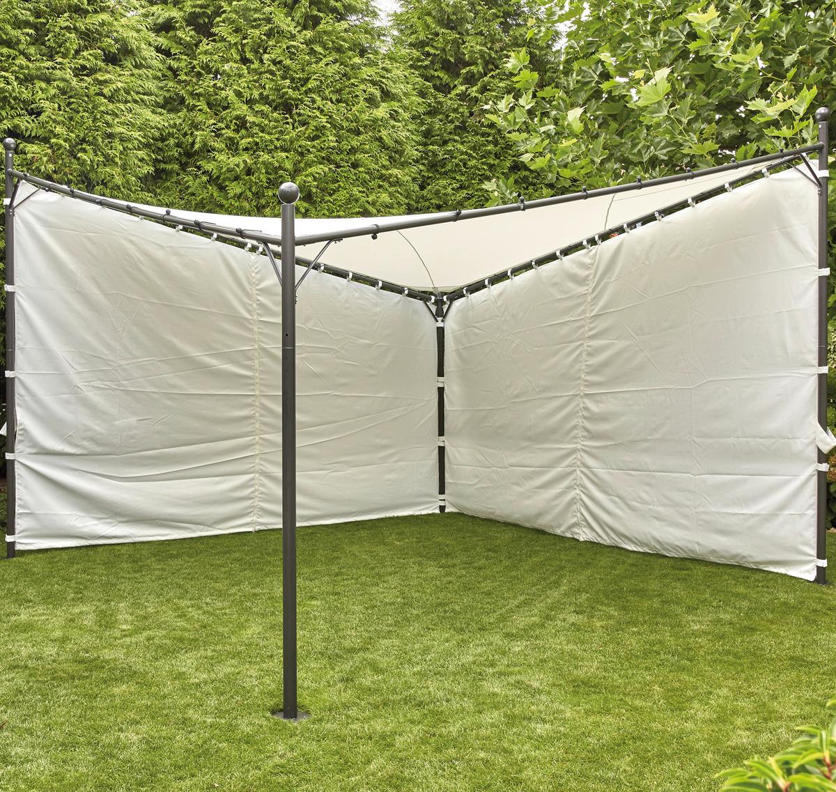 Seitenteile Berlino 400x256cm 2er-Set - Weiß, KONVENTIONELL, Textil (400/256cm) - Siena Garden