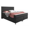 Boxspringbett Mit Topper 180x200 Cm King Size - Anthrazit/Silberfarben, KONVENTIONELL, Textil (180/115/210cm) - MID.YOU