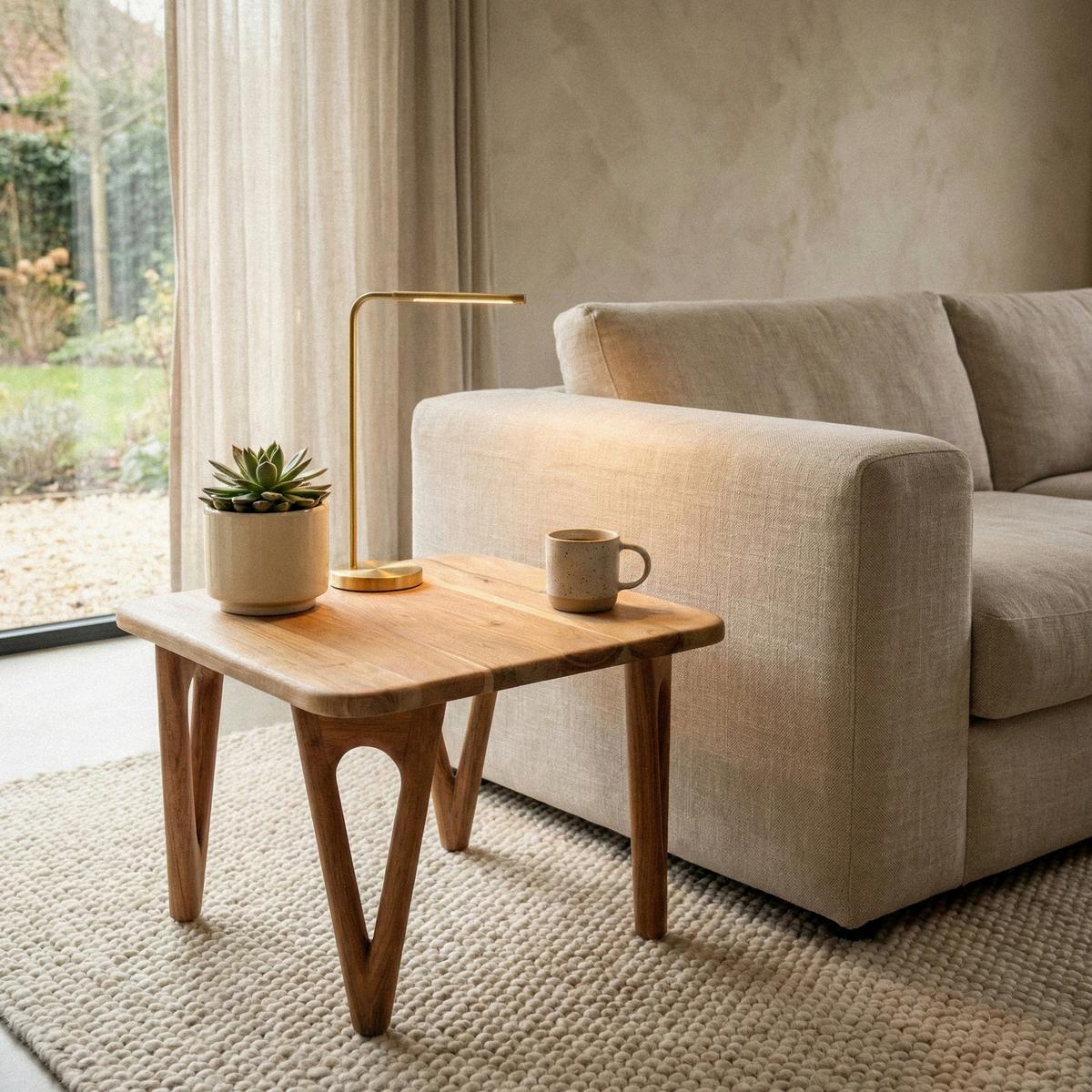 KONFERENČNÍ STOLEK WL7.594 - barvy akácie, Design, dřevo (60/60/40cm) - Livetastic