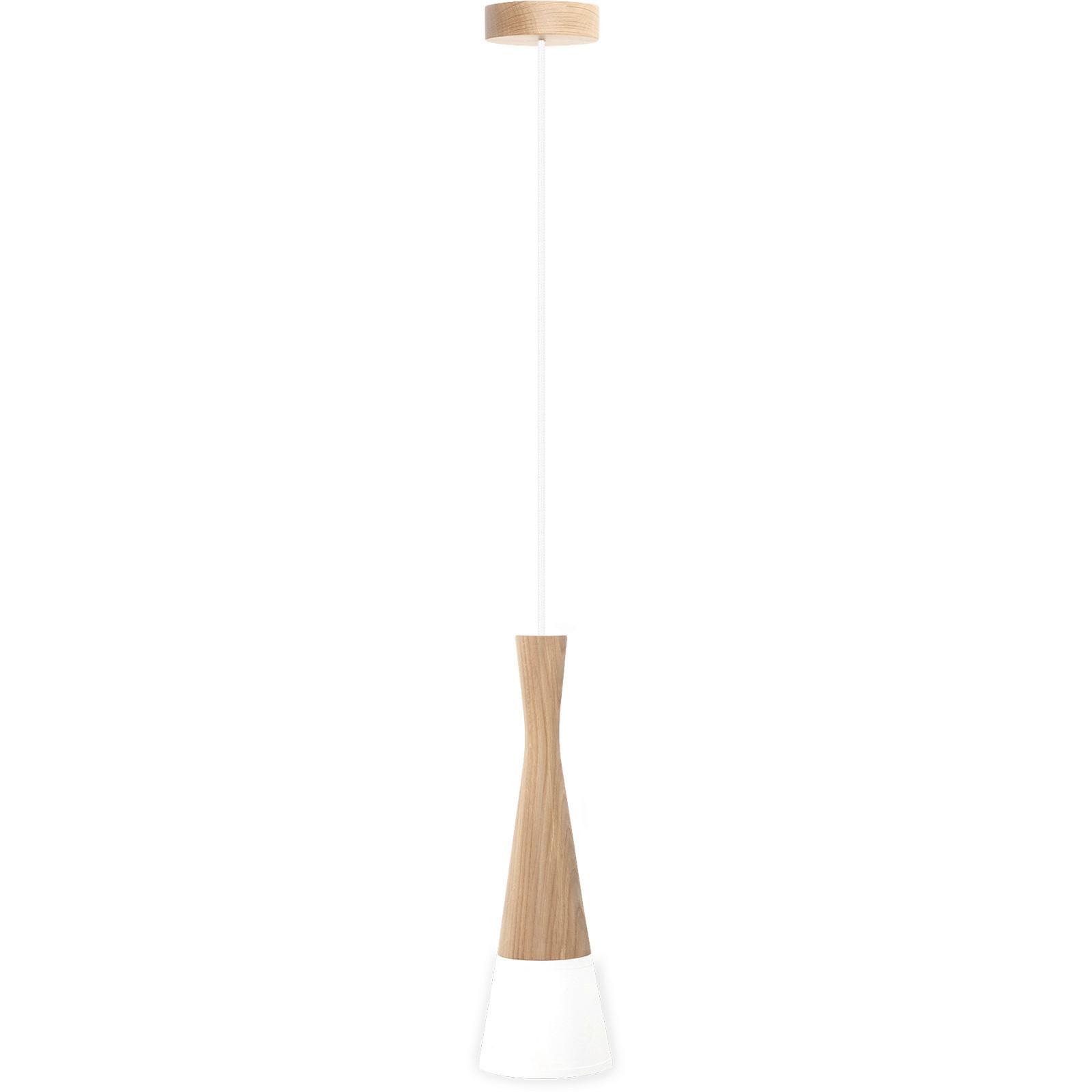PENDELLEUCHTE 8511145 VEGAS2, 1-FL, EICHE - Eichefarben/Weiß, Natur, Holz/Textil (12/150cm)